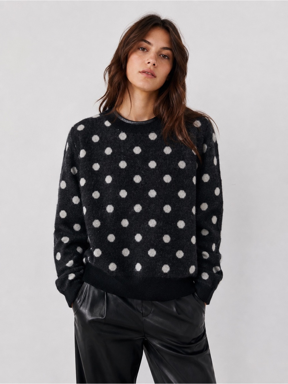 The Kooples Paris polka dot mohair wool jumper | xs